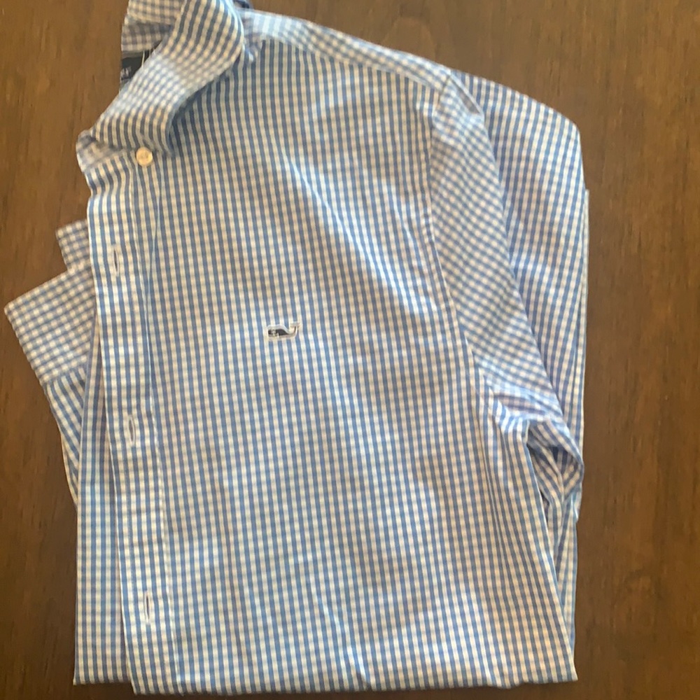 Vineyard Vines whale shirt button down kids Large